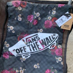Vans drawstring floral bag